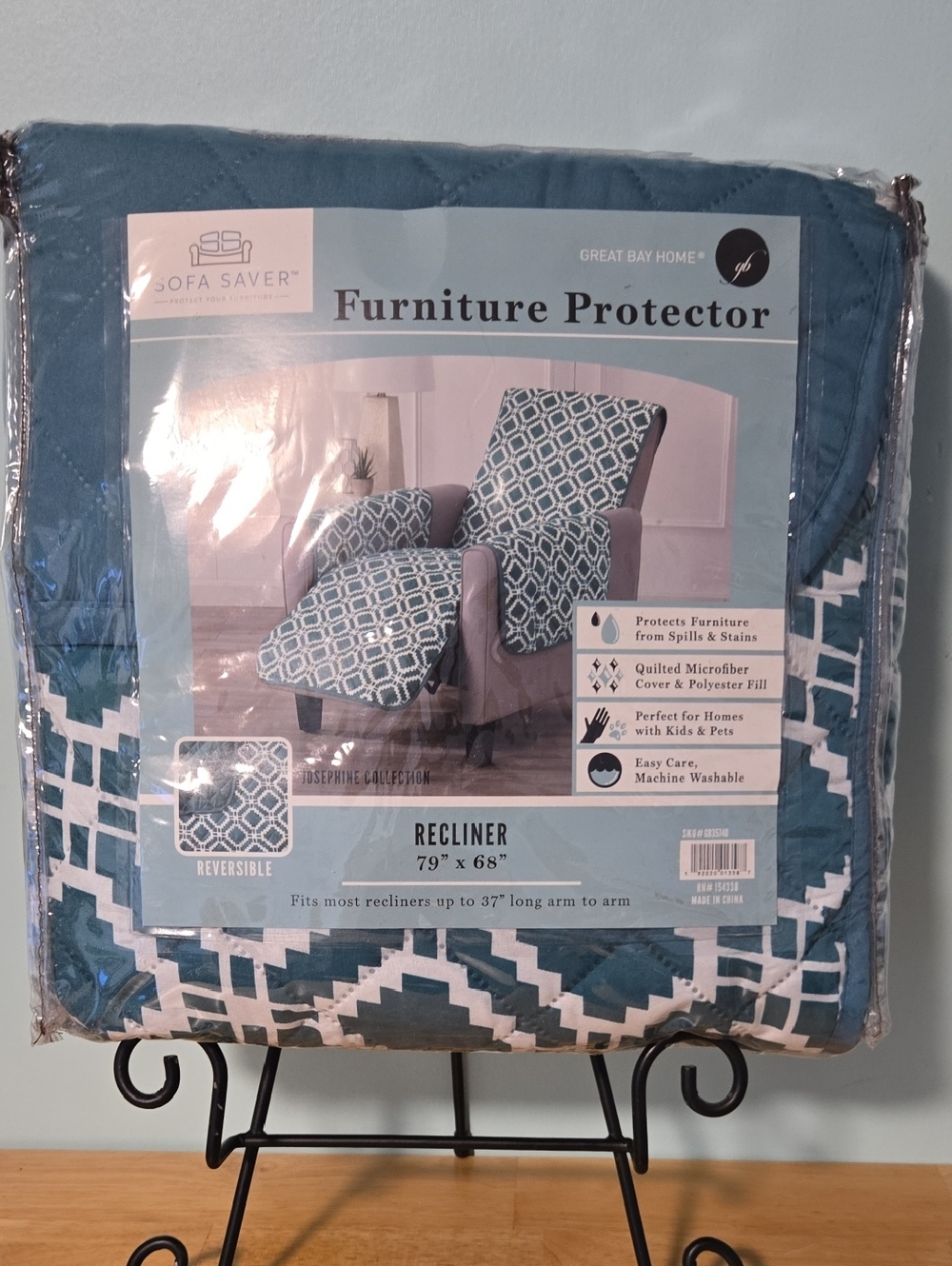 NIP Great Bay Reversable Recliner Cover From Josephine Collection    (#97)